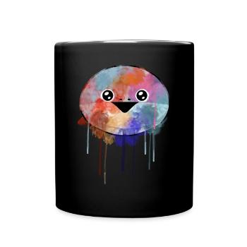 Sacabambaspis Face Fish Meme Painting - Full Colour Mug - black - Front