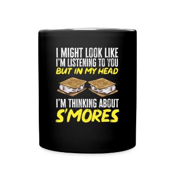 S'more Lagerfeuer Marshmallow Camping - Tasse einfarbig - Schwarz - Vorne