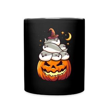 Sacabambaspis Pile Fish Meme Pumpkin Halloween - Full Colour Mug - black - Front