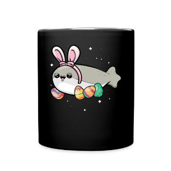 Sacabambaspis, Poisson, Meme, Lapin, Oeufs de Pâques - Mug uni - noir - Devant