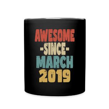 Awesome March 2019 - Full Colour Mug - black - Front