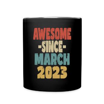 Génial mars 2023 - Mug uni - noir - Devant