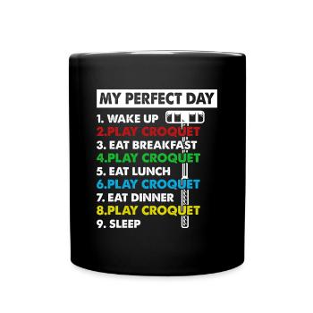 Jouer au Croquet Day Plan Croquet Player - Mug uni - noir - Devant