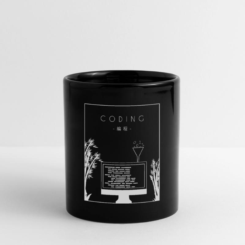 Coding Chinese Hanzi Developer Coder Programmierer Tasse einfarbig