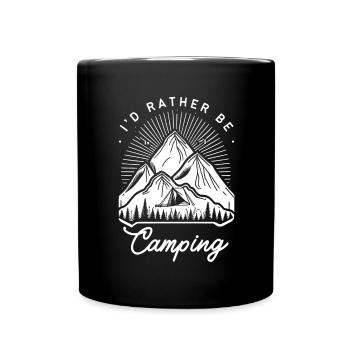 Outdoors Nature Camping Quote Rather Be Camping  - Full Colour Mug - black - Front