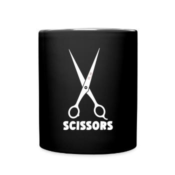 Ciseaux Papier Pierre Drôle Groupe Kawaii - Mug uni - noir - Devant