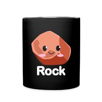 Ciseaux Papier Pierre Drôle Groupe Kawaii - Mug uni - noir - Devant