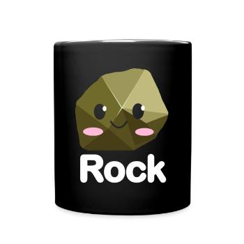 Rock Paper Scissors Funny Group Kawaii - Full Colour Mug - black - Front