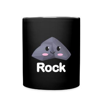 Ciseaux Papier Pierre Drôle Groupe Kawaii - Mug uni - noir - Devant