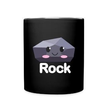 Ciseaux Papier Pierre Drôle Groupe Kawaii - Mug uni - noir - Devant