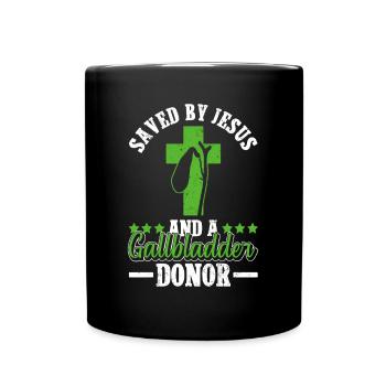 Organspender Gallenblase Organtransplantation - Tasse einfarbig - Schwarz - Vorne