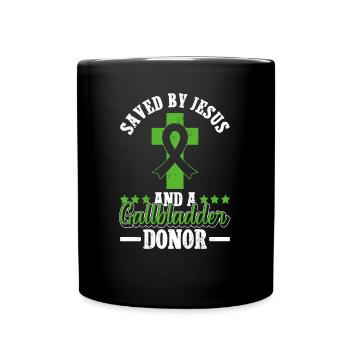 Organspender Gallenblase Organtransplantation - Tasse einfarbig - Schwarz - Vorne