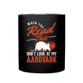 Aardvark Gift Aardvark - Full Colour Mug - black - Front