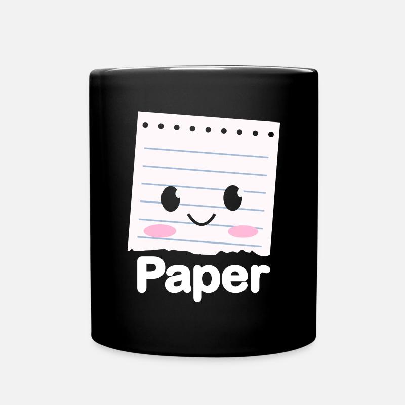 Ciseaux Papier Pierre Drôle Groupe Kawaii - Mug uni - noir