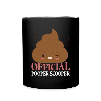 Official Pooper Scooper 61 - Tasse einfarbig - Schwarz - Vorne