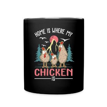 Poulets Home Farmer Poulet - Mug uni - noir - Devant