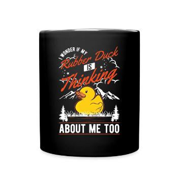 Canard en caoutchouc cadeau canard en caoutchouc canard en caoutchouc - Mug uni - noir - Devant
