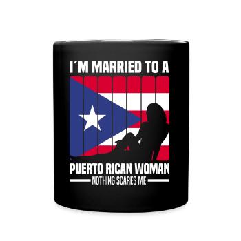 Puerto Rico | Puerto Ricaner Flagge Geschenkideen - Tasse einfarbig - Schwarz - Vorne