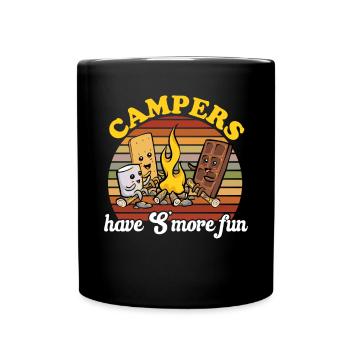 S'more Lagerfeuer Marshmallow Camping - Tasse einfarbig - Schwarz - Vorne