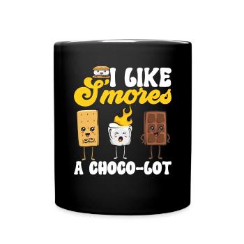 S'more Lagerfeuer Marshmallow Camping - Tasse einfarbig - Schwarz - Vorne