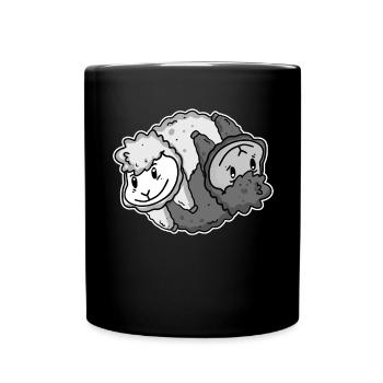 Yin Yang Alpaka - Tasse einfarbig - Schwarz - Vorne