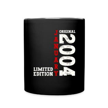 20th Birthday Original January Volume 2004 - Full Colour Mug - black - Front