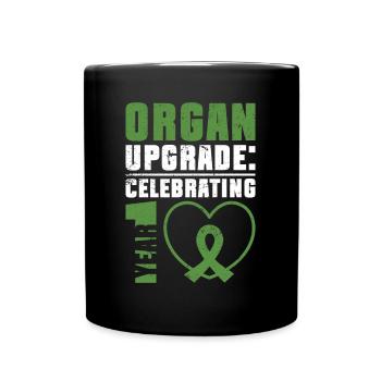 Organ 1 Jahr Transplantation Organspende - Tasse einfarbig - Schwarz - Vorne