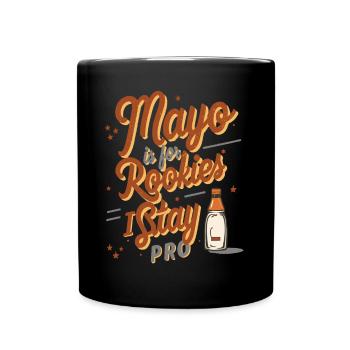 Détesteur de mayonnaise, anti mayonnaise, haineux de la mayonnaise - Mug uni - noir - Devant