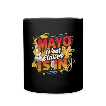 Détesteur de mayonnaise, anti mayonnaise, haineux de la mayonnaise - Mug uni - noir - Devant