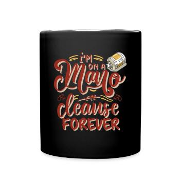 Détesteur de mayonnaise, anti mayonnaise, haineux de la mayonnaise - Mug uni - noir - Devant