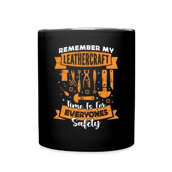 Leatherwork Leatherworker Stamping Crafts - Full Colour Mug - black - Front