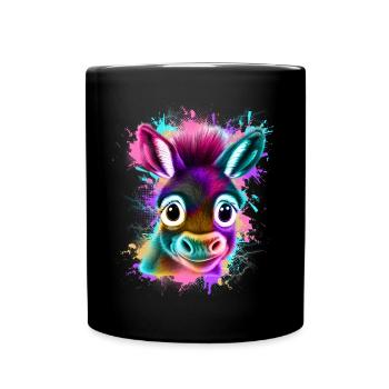 Donkey Graffiti Colorful - Full Colour Mug - black - Front