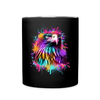 Eagle Graffiti Colorful - Full Colour Mug - black - Front