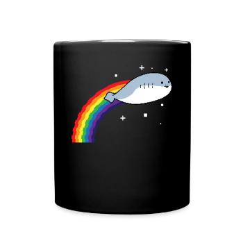 Sacabambaspis Poisson Meme Pixel Arc-en-ciel - Mug uni - noir - Devant