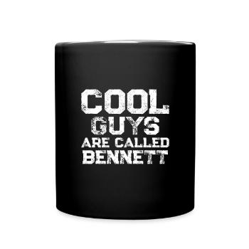 Cool guys are called Bennett - Full Colour Mug - black - Front