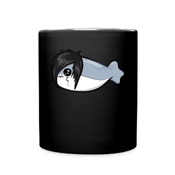 Sacabambaspis Fish Meme Emo Gothic Goth - Full Colour Mug - black - Front