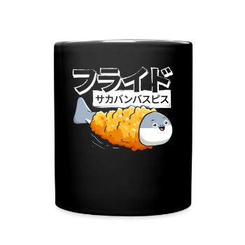 Sacabambaspis Fisch Meme Japanisch Gebraten - Tasse einfarbig - Schwarz - Vorne