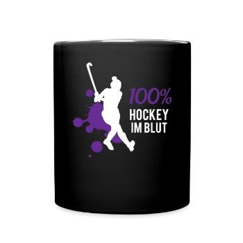 Eishockey DNA - Leidenschaft pur - Tasse einfarbig - Schwarz - Vorne