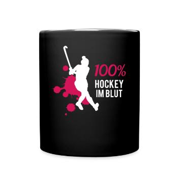 Eishockey DNA - Leidenschaft pur - Tasse einfarbig - Schwarz - Vorne