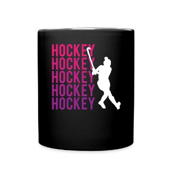 Eishockey Leidenschaft Kraft Teamgeist - Tasse einfarbig - Schwarz - Vorne