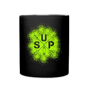 Stand Up Paddle SUP Board Standup Paddling - Tasse einfarbig - Schwarz - Vorne