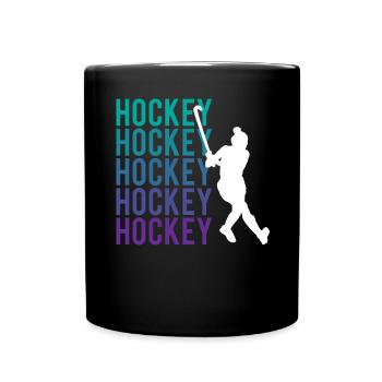 Eishockey Leidenschaft Kraft Teamgeist - Tasse einfarbig - Schwarz - Vorne