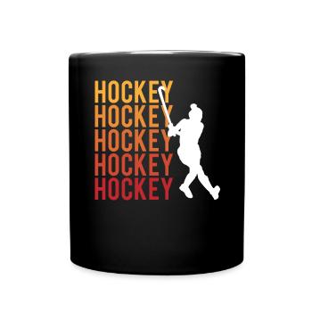 Eishockey Leidenschaft Kraft Teamgeist - Tasse einfarbig - Schwarz - Vorne