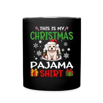 Pyjama de Noël pour chien maltais Joyeux Noël - Mug uni - noir - Devant
