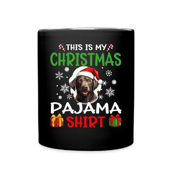 Labrador Retriever Dog Christmas Pajama - Tasse einfarbig - Schwarz - Vorne