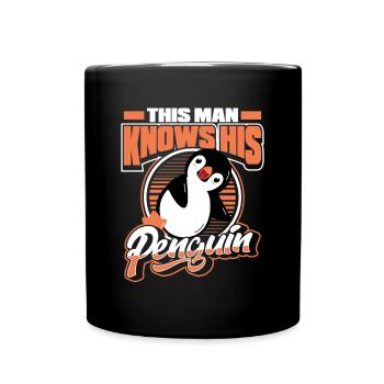 This Man Knows His Penguin King Penguin Seabird - Full Colour Mug - black - Front