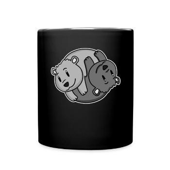 Yin Yang Bear - Full Colour Mug - black - Front