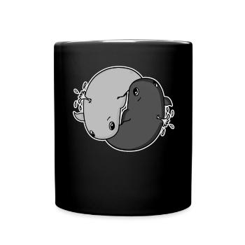 Yin Yang Wale - Tasse einfarbig - Schwarz - Vorne