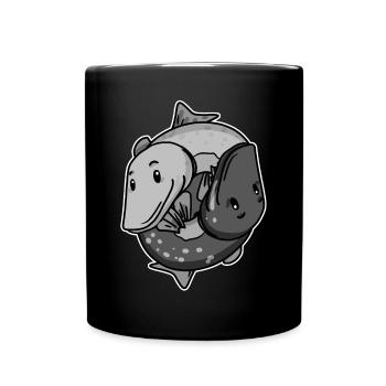 Poisson brochet Yin Yang - Mug uni - noir - Devant