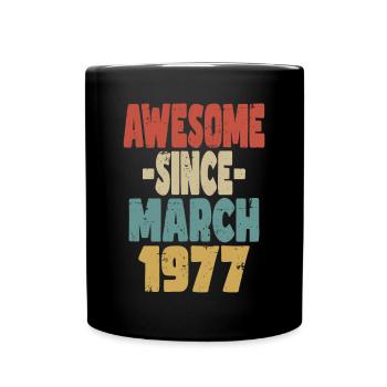 Awesome March 1977 - Full Colour Mug - black - Front